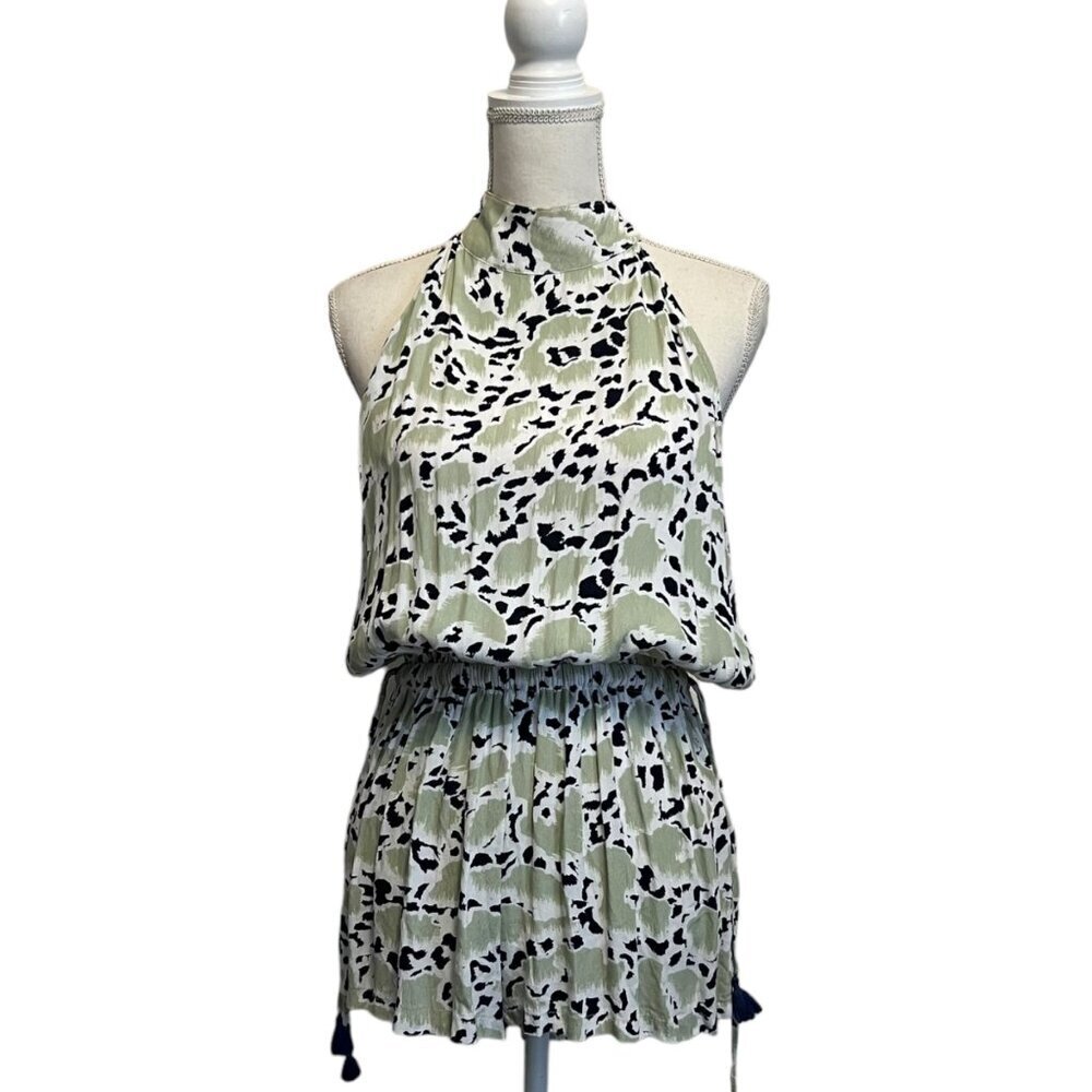 Faithfull The Brand Louis Halter Open Back Playsuit Romper Size Medium - Picture 2 of 12